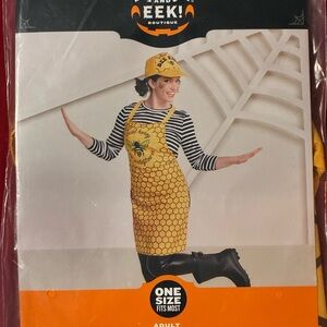 NWT Hyde & EEK! Boutique Adult Bee Accessory Set - Apron & Hat
